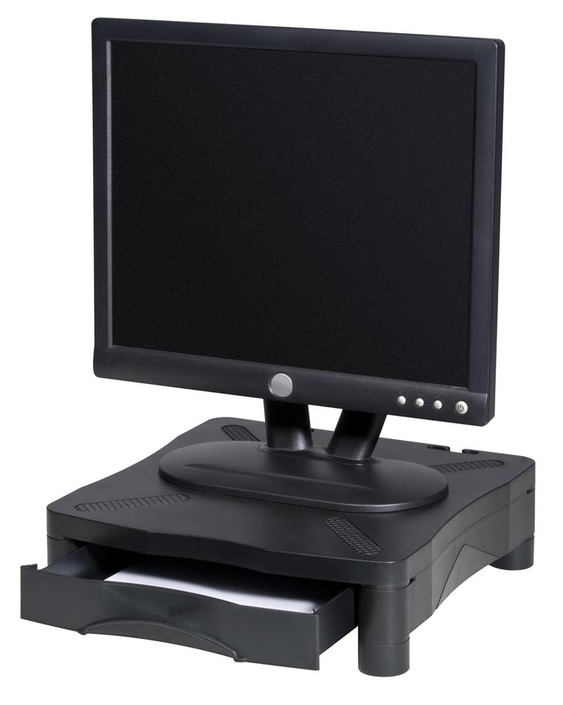 Height Adjustable Monitor Stand Single Drawer