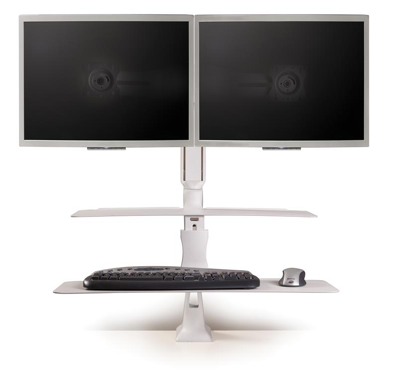 Dual Monitor Sit Stand Workstation Sit Stand Workstation With Dual Monitor Arm Supports