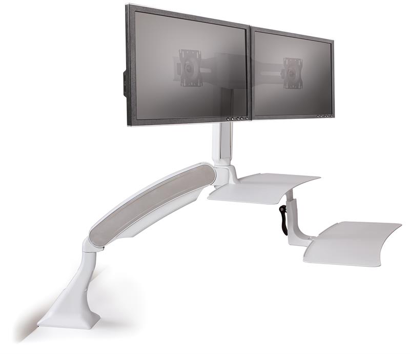 Dual Monitor Sit Stand Workstation
